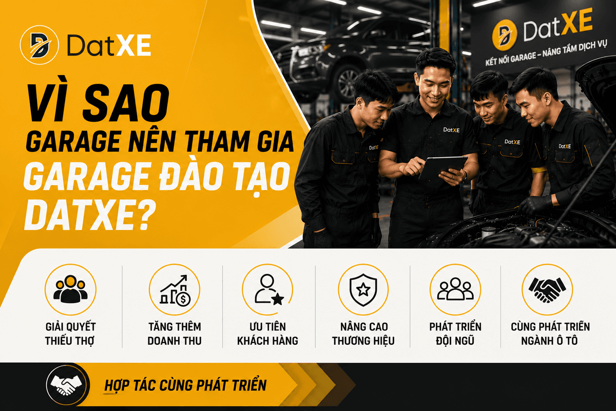 Vì sao garage nên tham gia Garage Đào Tạo DatXE?